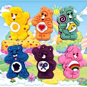 6Pc Care Bears Croc Charm Set